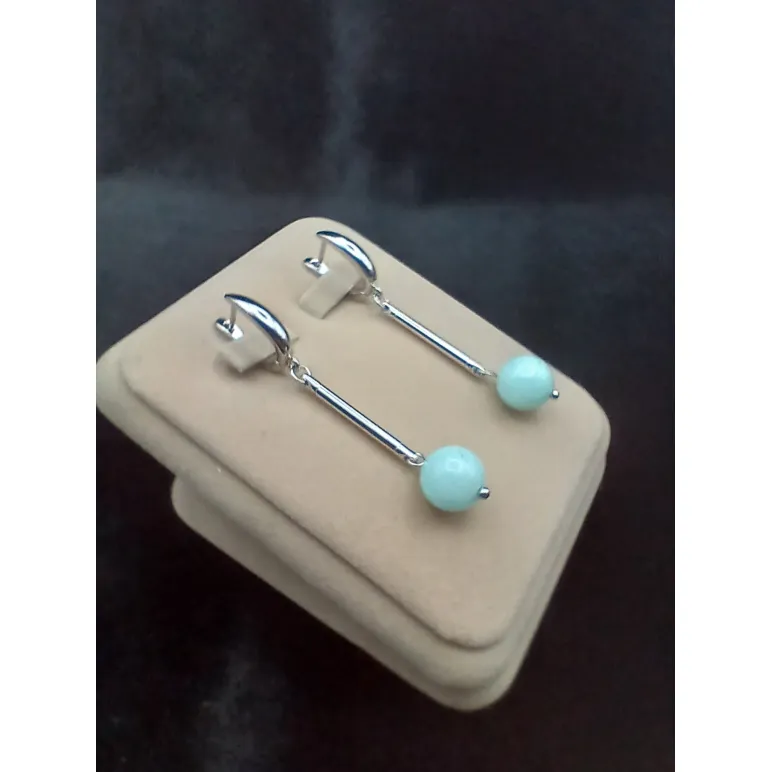 Серьги с амазонитом