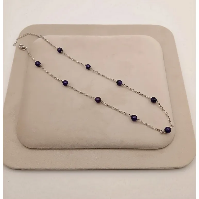 Цепочка с гранёным аметистом