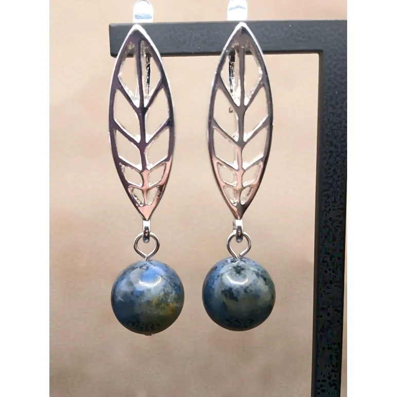 Серьги с дюмортьеритом