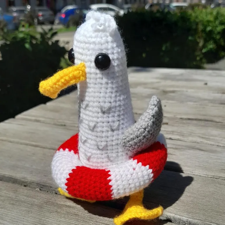 Морская чайка амигуруми