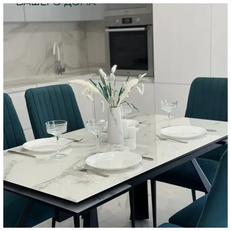 Ваза настольная "ДЕКОР67", гипс, ручная работа, серебряная поталь, 19 см