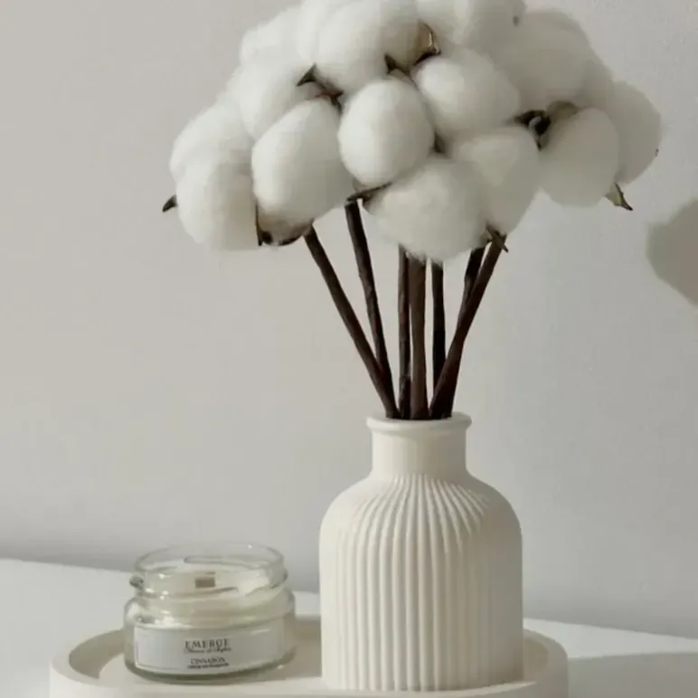 Поднос с вазой для сухоцветов декоративный