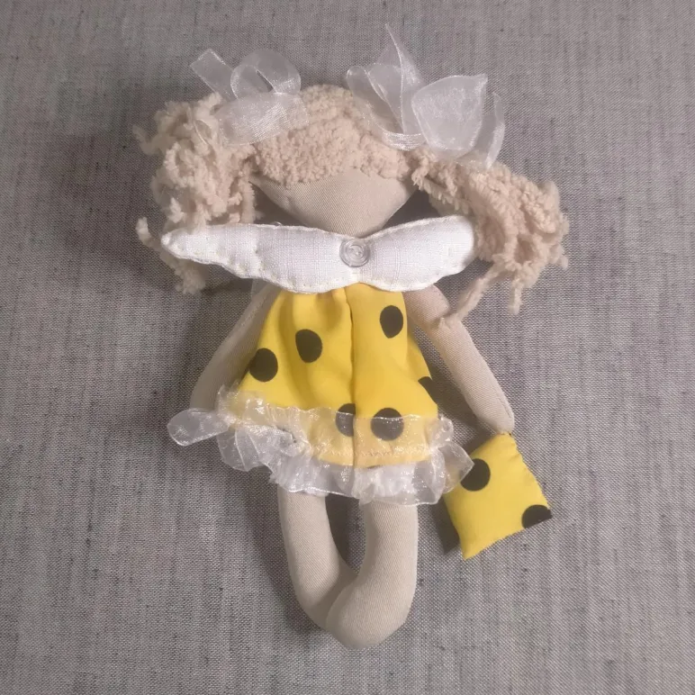 текстильная кукла Спящий ангел