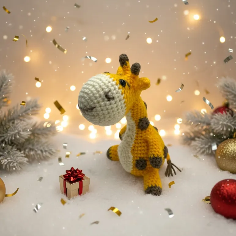Вязаная игрушка Жираф