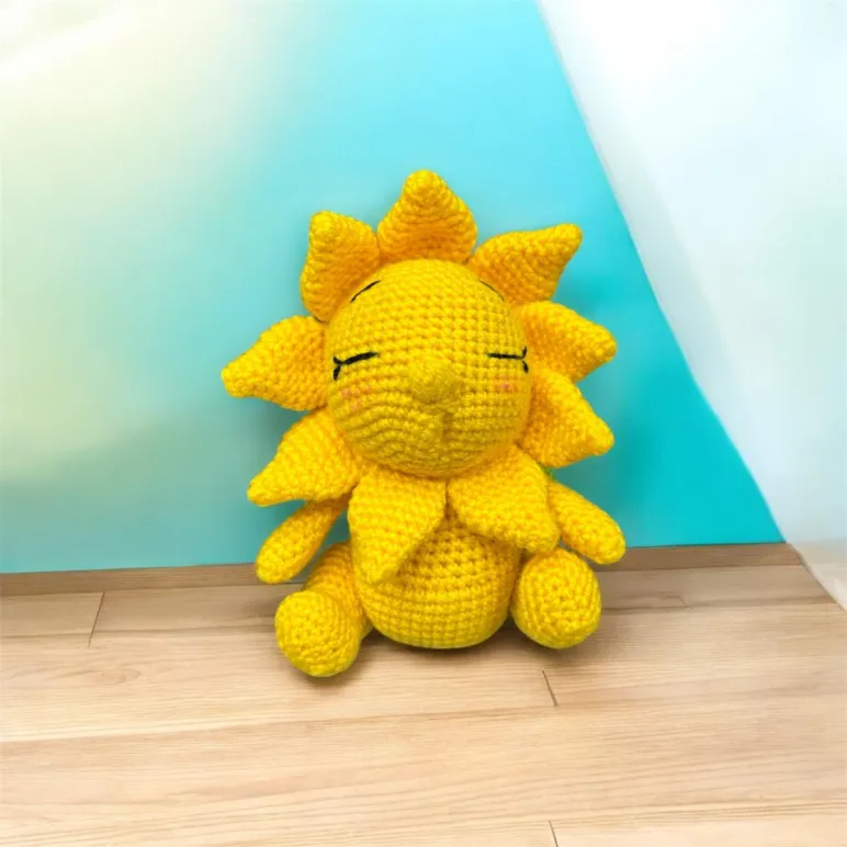 Вязаная игрушка Подсолнух