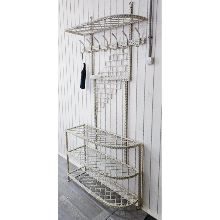 Вешалка для одежды с обувницей