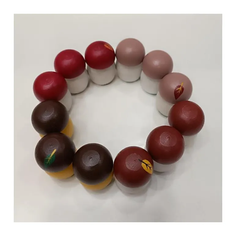 Счетный материал Лесные грибочки деревянные, 12шт