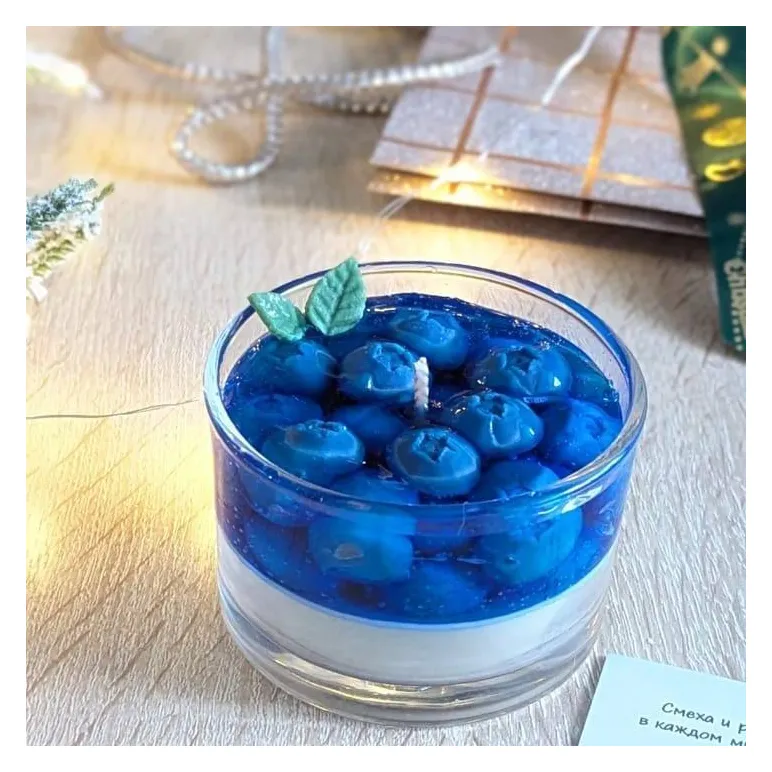 Десертная свеча с черникой