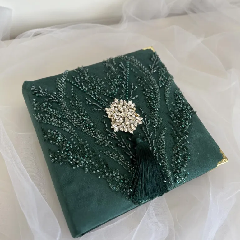 Фотоальбом свадебный, изумруд