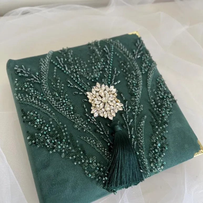 Фотоальбом свадебный, изумруд