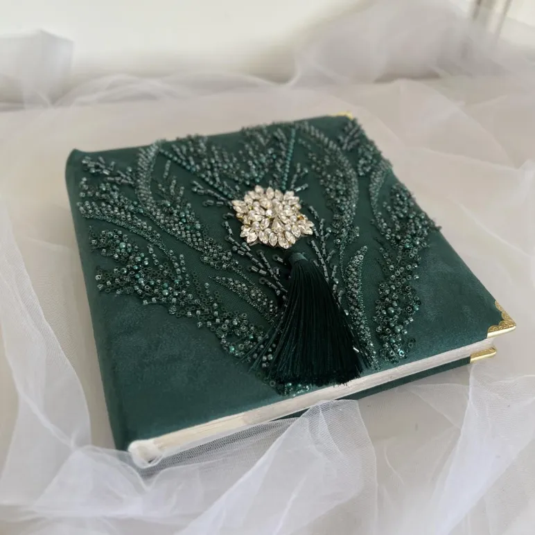 Фотоальбом свадебный, изумруд