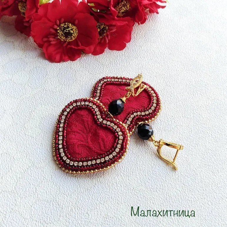 Серьги сердца "По любви"