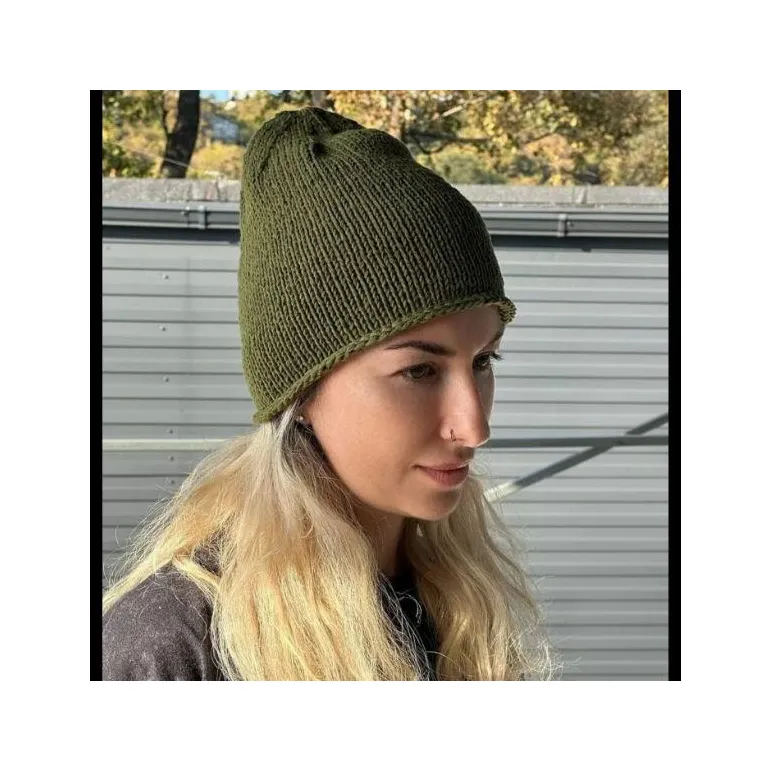 Шапка хаки ручной работы осень/весна