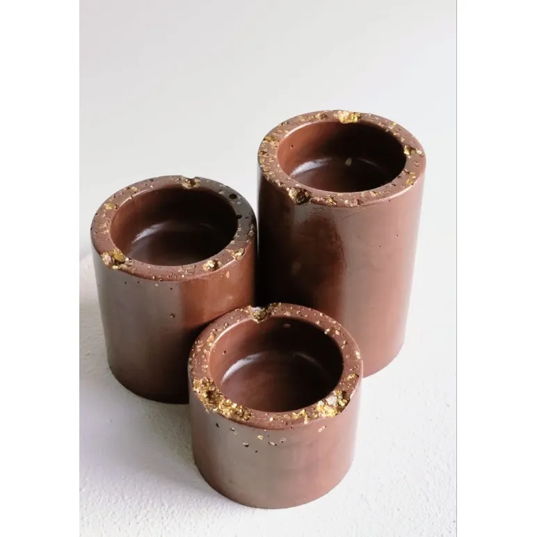 Подсвечники из гипса для чайной свечи 3 шт.