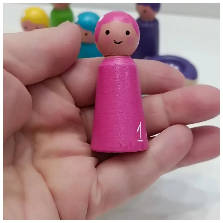 Монтессори-сортер Феечки, 5шт, дерево