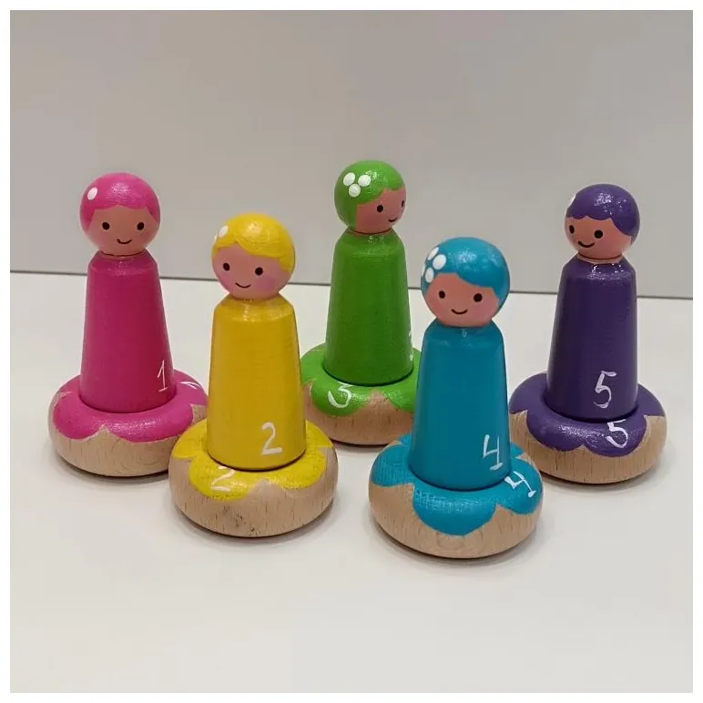 Монтессори-сортер Феечки, 5шт, дерево