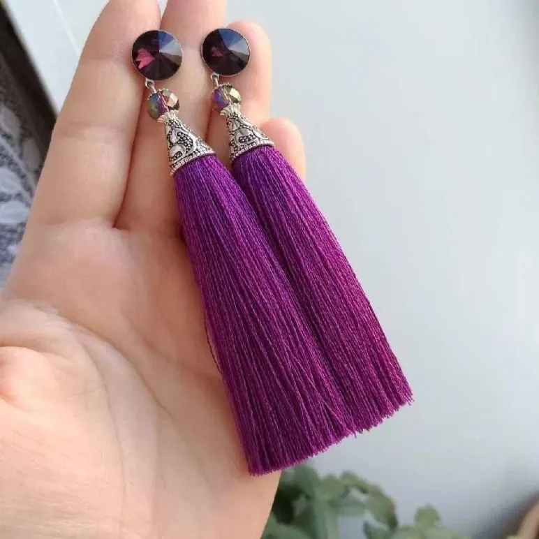 Серьги-кисти "Запах лаванды"