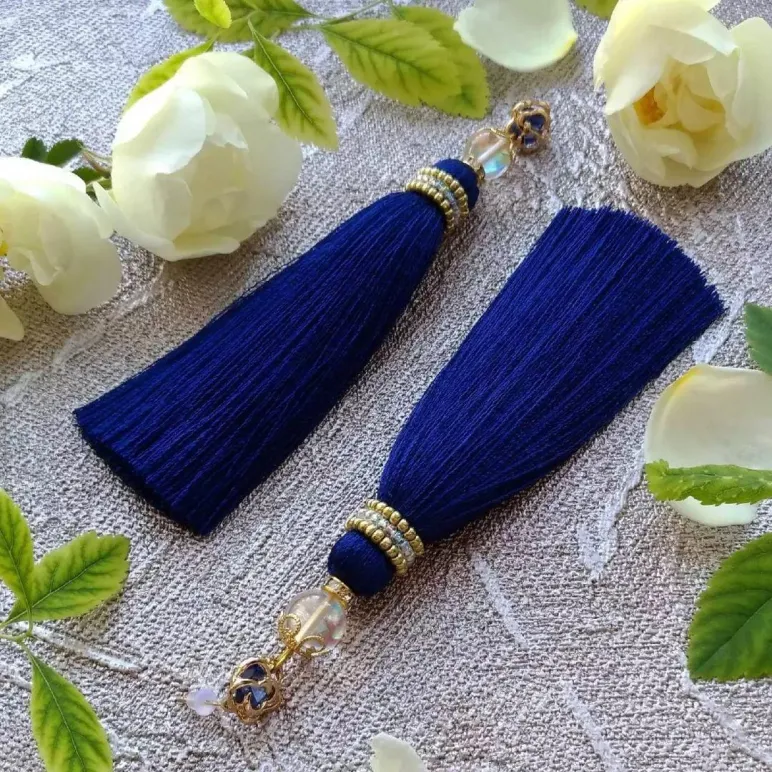 Серьги-кисти "Первоцветы"