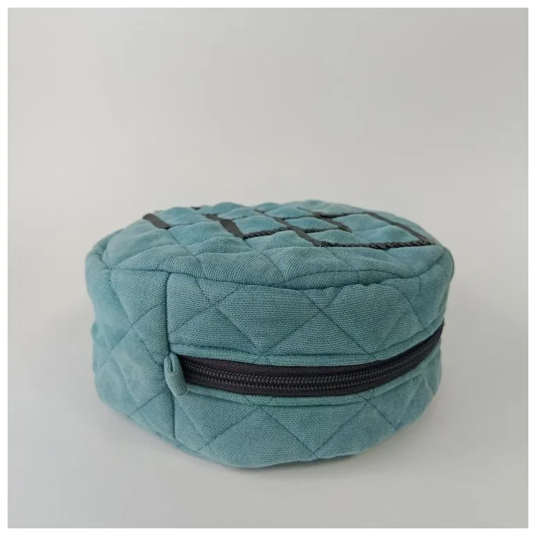 Косметичка ручной работы, с вышивкой, текстильная