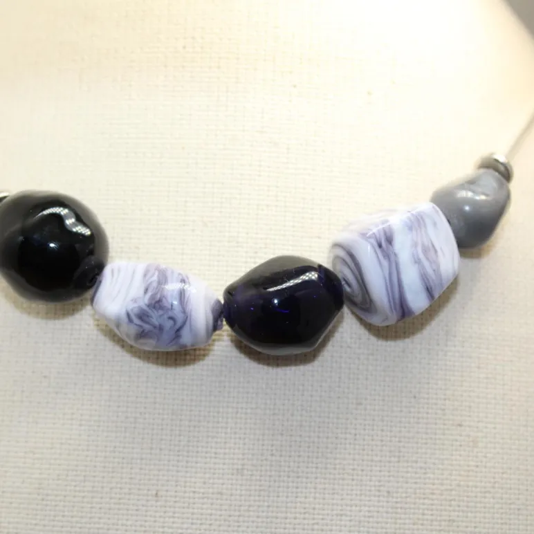 Комплект украшений "Серая дымка"