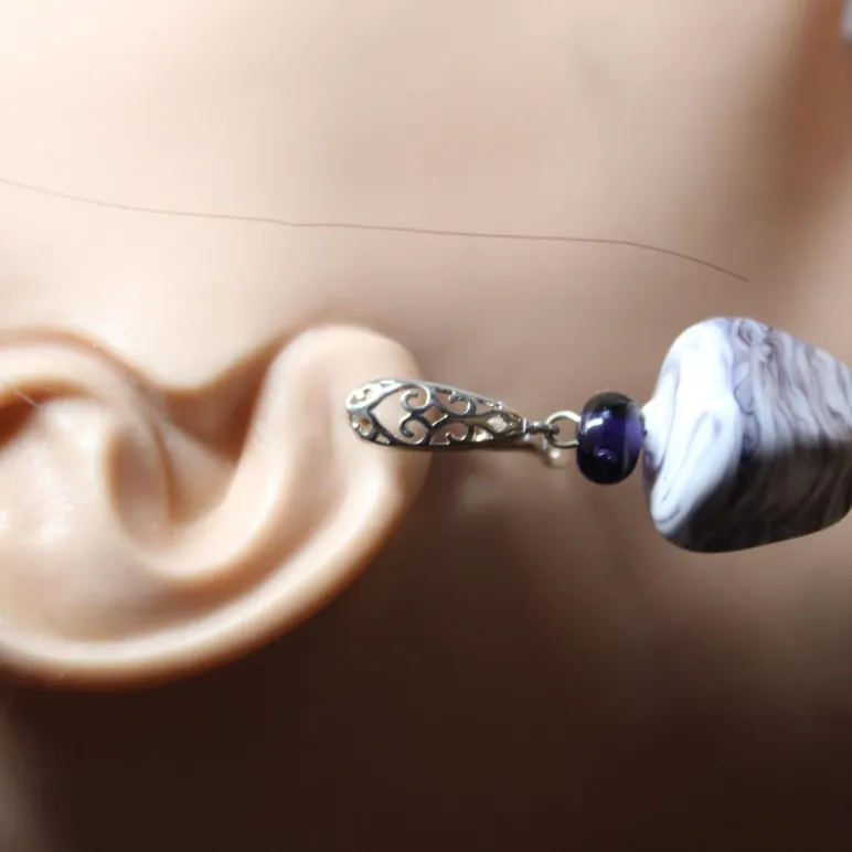 Комплект украшений "Серая дымка"