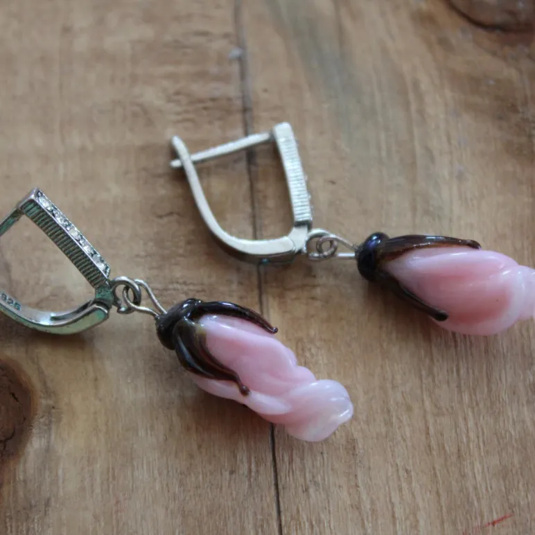 Серьги Бутоны роз