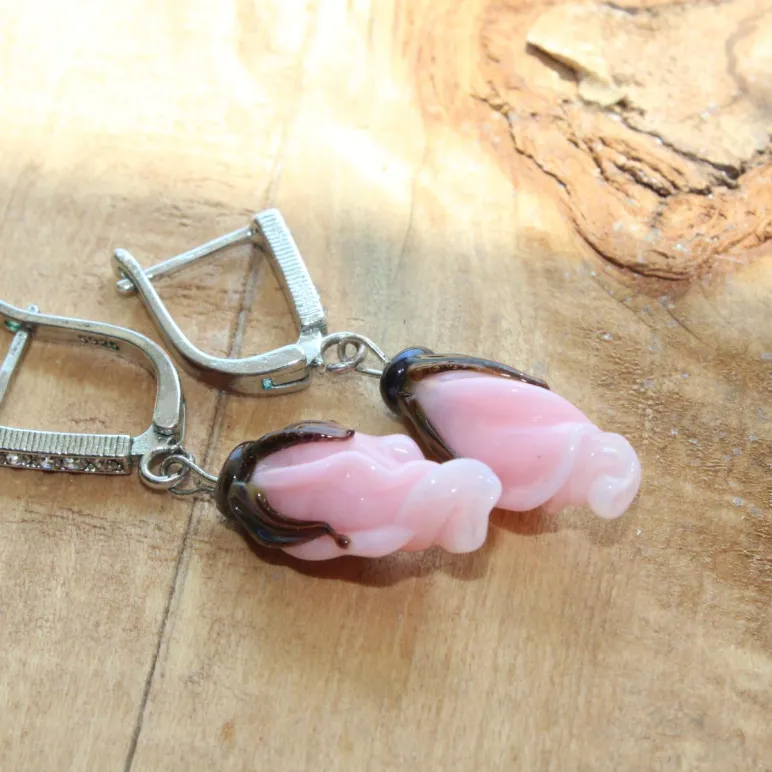 Серьги Бутоны роз