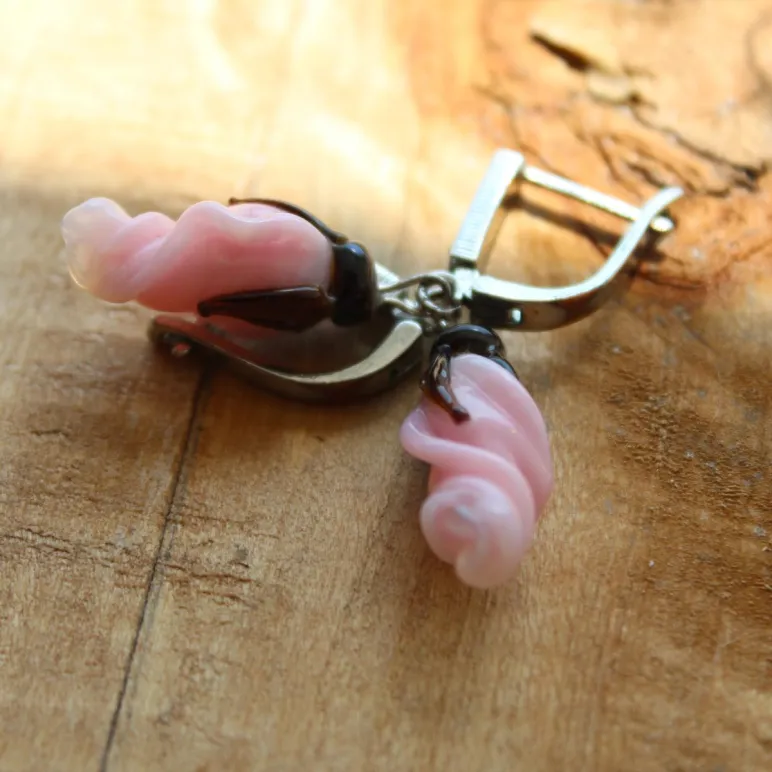 Серьги Бутоны роз