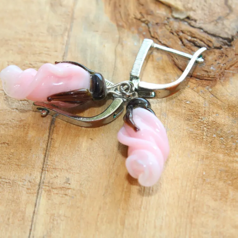 Серьги Бутоны роз