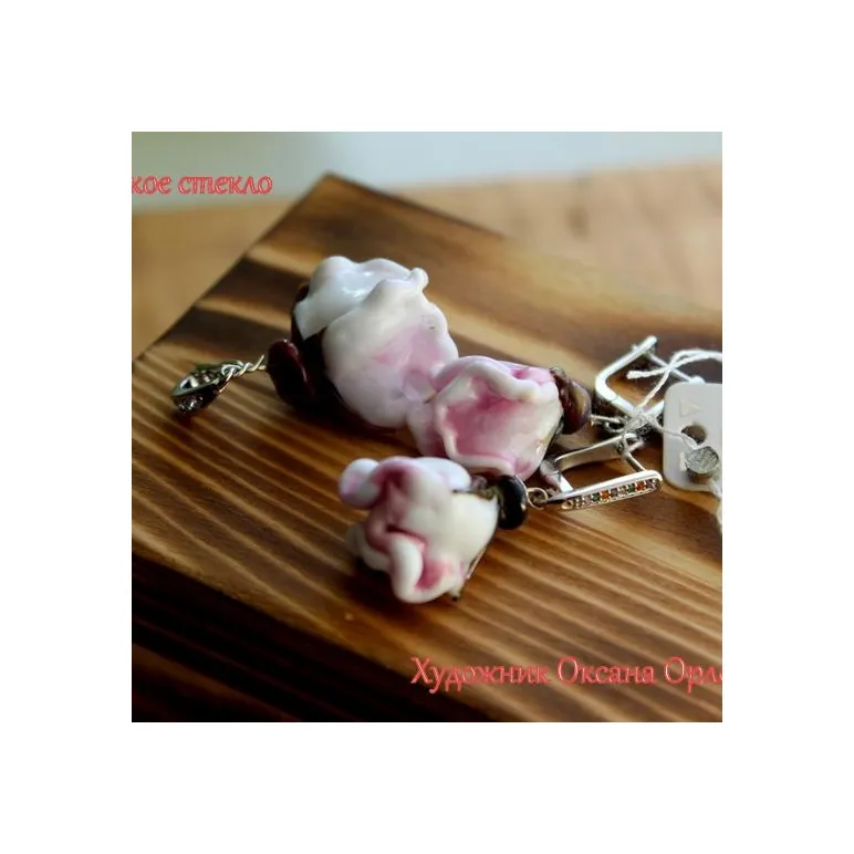 Комплект украшений "Нежные лепестки"