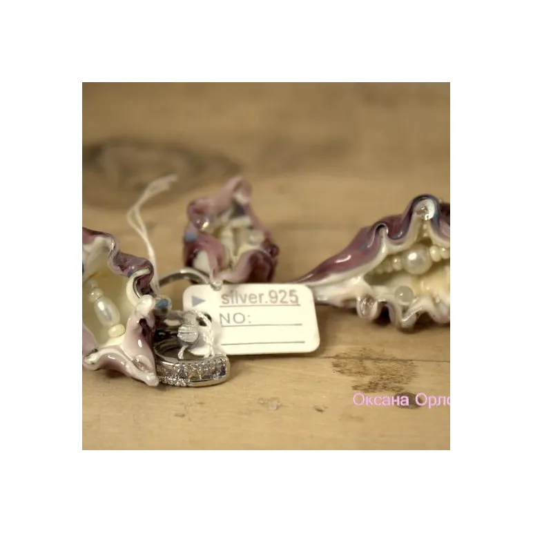 Комплект украшений "Зов океана" муранское стекло