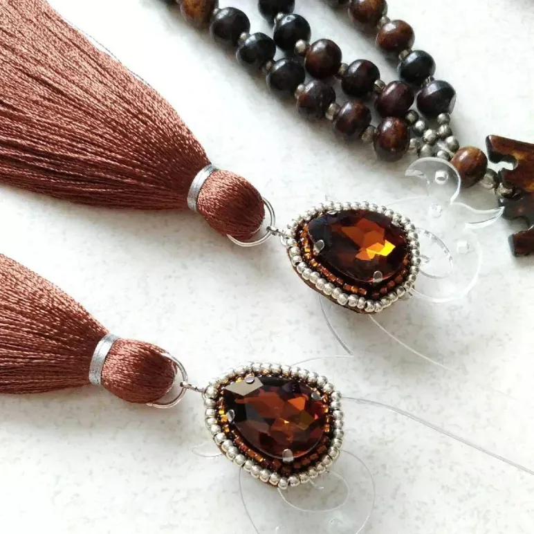 Клипсы "Теплая карамель"