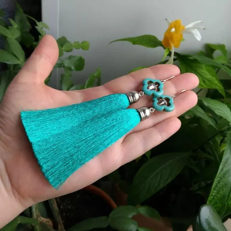 Серьги-кисти "Океания"