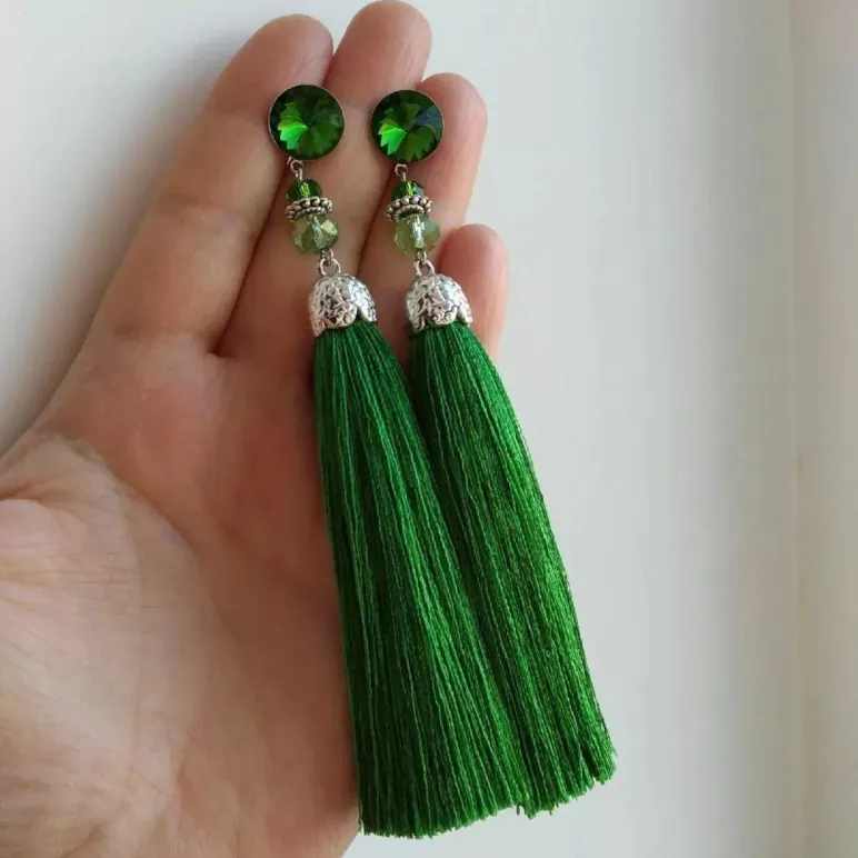 Серьги-кисти "Весенняя история"