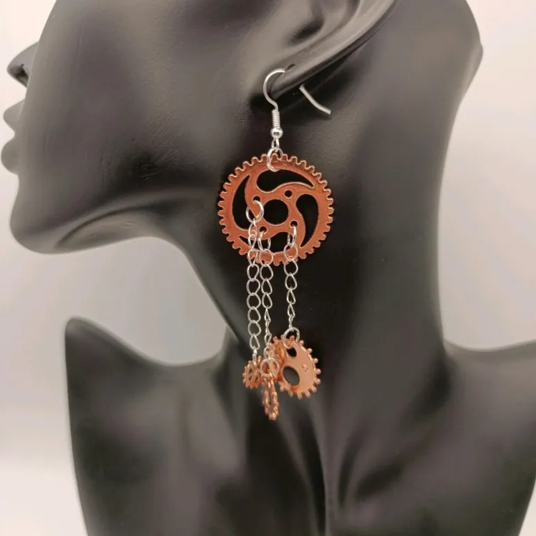 Серьги в стиле STEAMPUNK