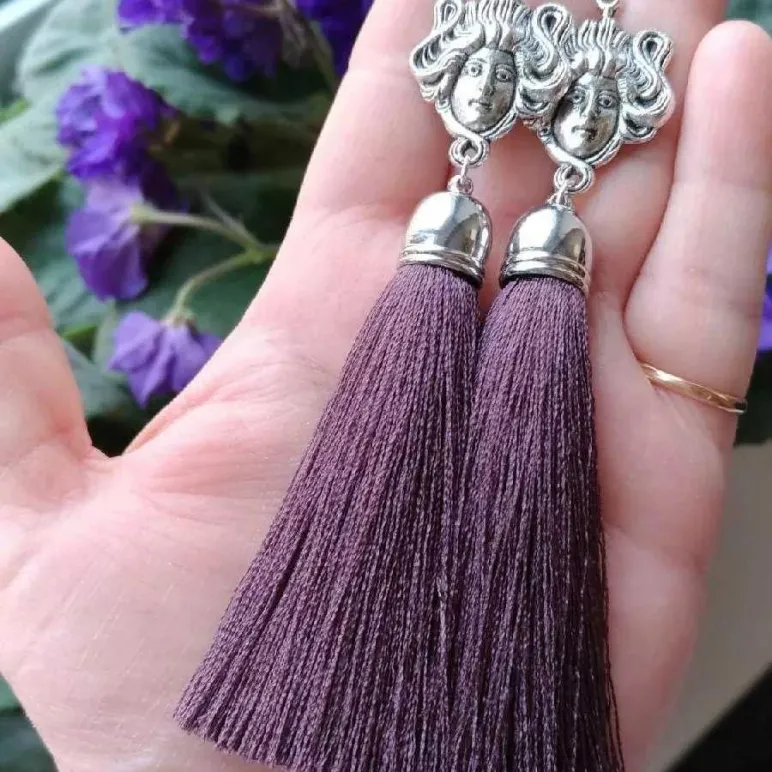 Серьги-кисти "Медуза Горгона"