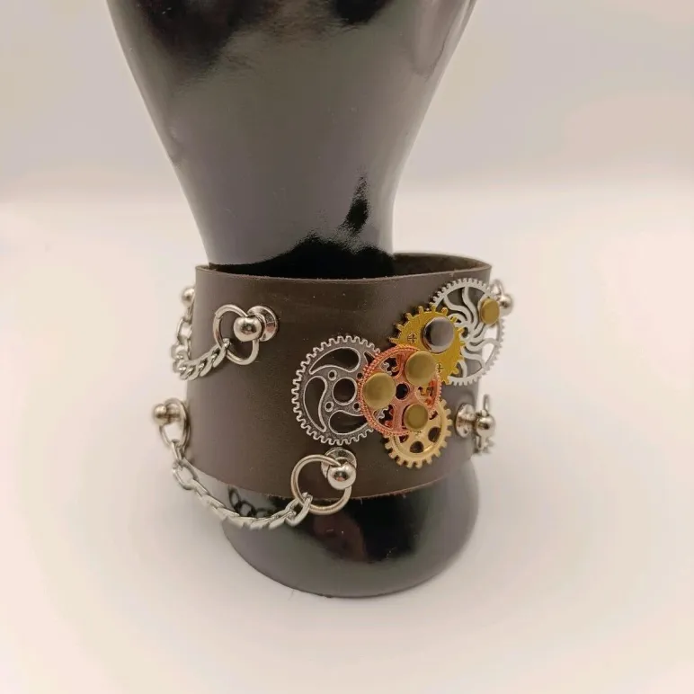 Браслет кожаный STEAMPUNK