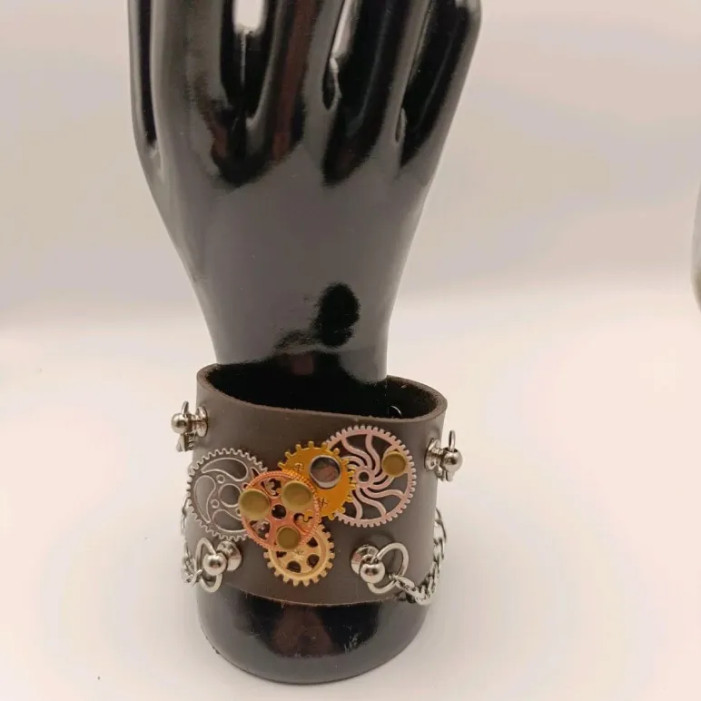 Браслет кожаный STEAMPUNK
