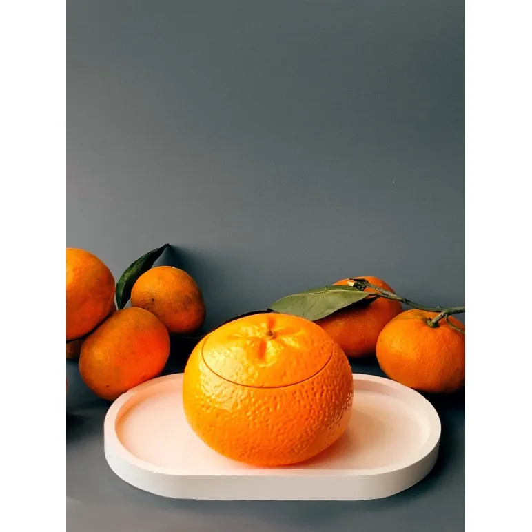 Свеча мандарин с ароматом мандариновое дерево