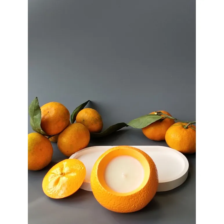 Свеча мандарин с ароматом мандариновое дерево