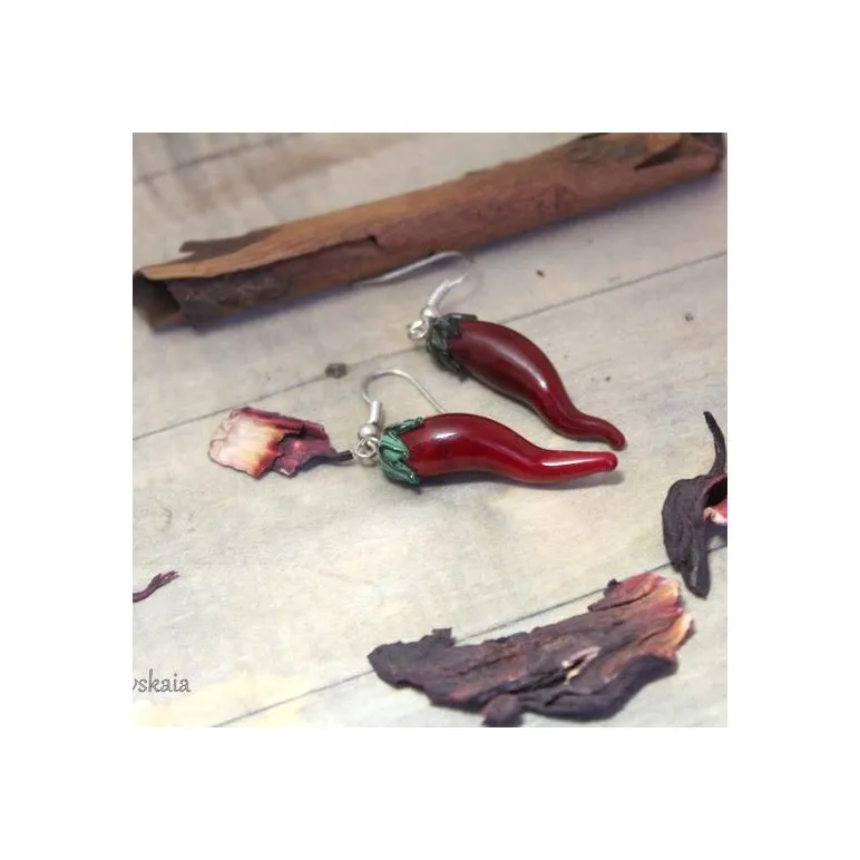 Серьги "Жгучий перчик"