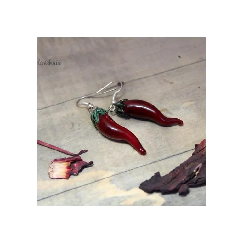 Серьги "Жгучий перчик"