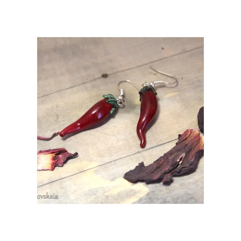 Серьги "Жгучий перчик"