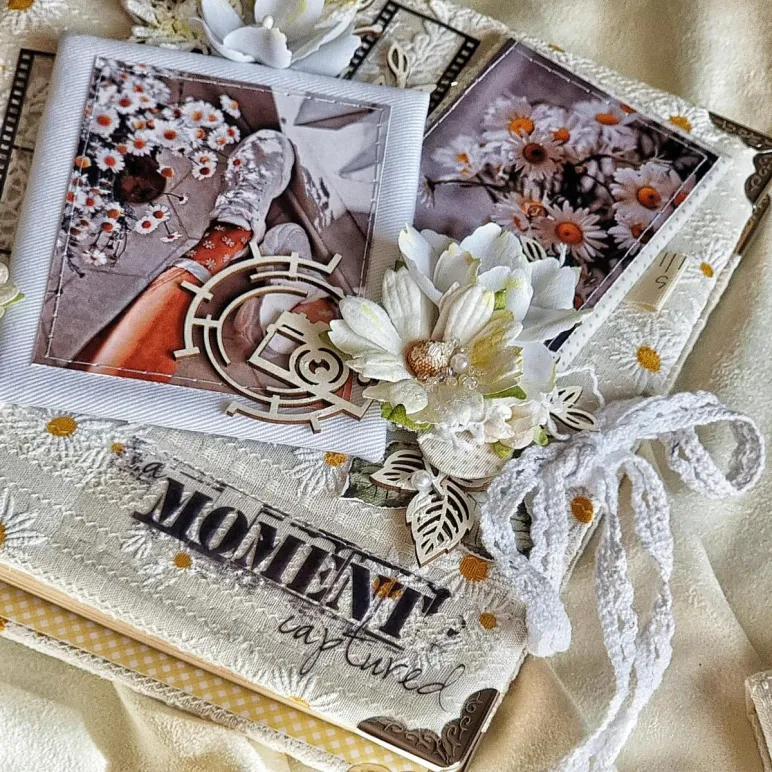 Подарочный набор ручной работы фотоальбом, фоторамка и открытка