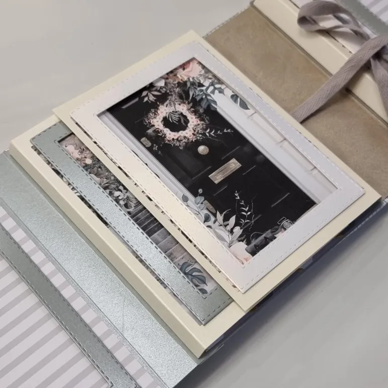 Фотоальбом ручной работы на 30 фотографий в подарочной упаковке с открыткой