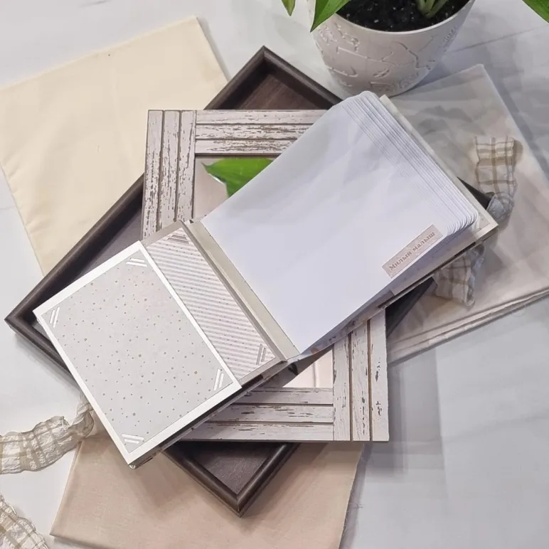 Фотоальбом ручной работы в подарочной упаковке с открыткой