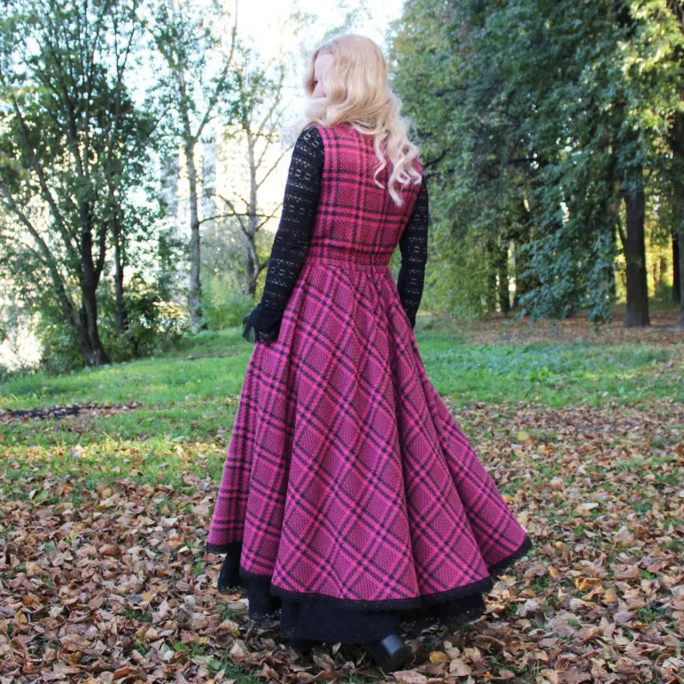 Сарафан теплый в стиле бохо с подъюбником