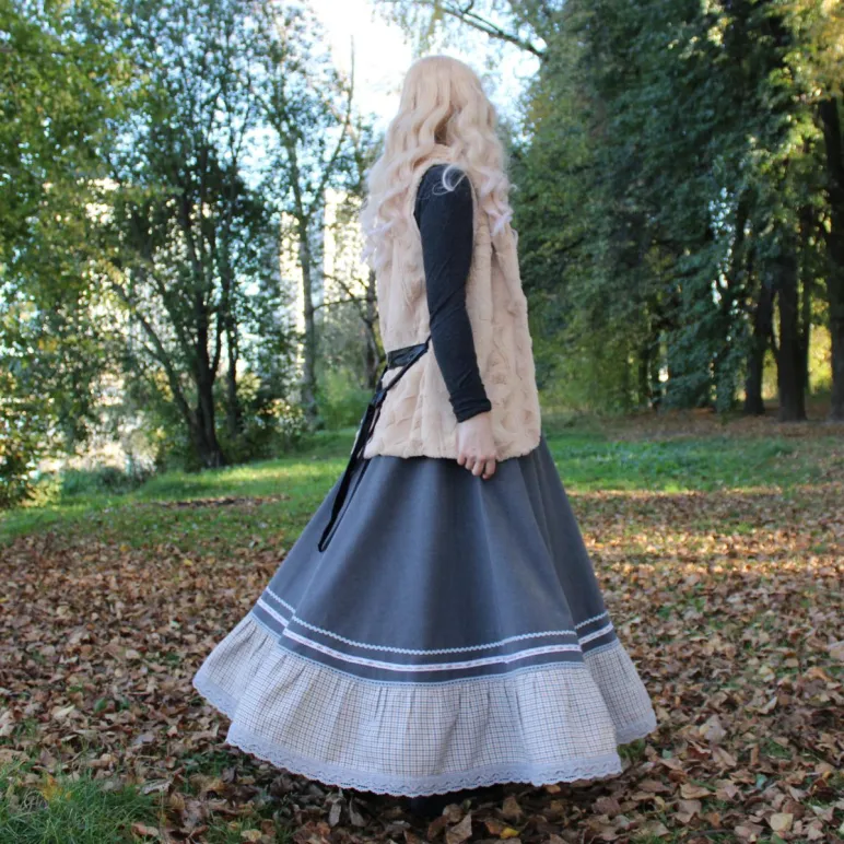 Юбка полушерстяная на осень-весну. Юбка в стиле бохо