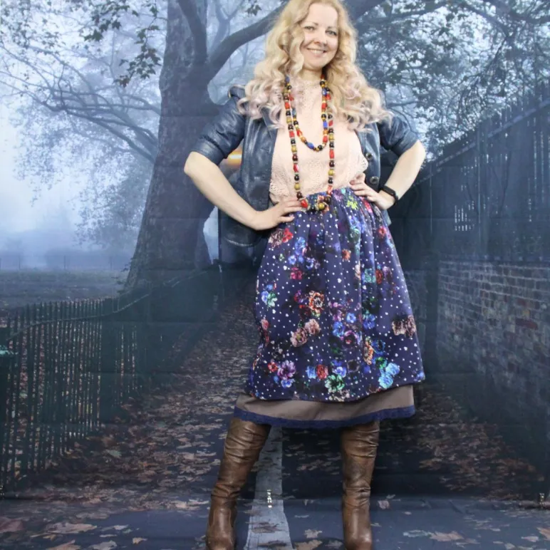 Юбка джинсовая двойная. Юбка на осень-зиму