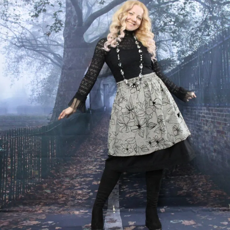 Юбка из твида двойная. Юбка на осень-зиму